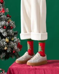 Festive Holiday Print Comfort Socks (5 Pack)