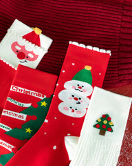 Christmas Print Soft Comfort Socks (4 Pack)