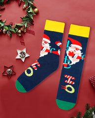 Christmas Print Soft Comfort Socks (4 Pack)