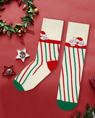 Christmas Print Soft Comfort Socks (4 Pack)