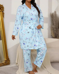 Soft & Silky 3-Piece Floral Pajama Set