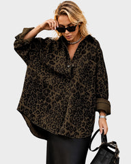 Leopard Print Button-Down Shacket