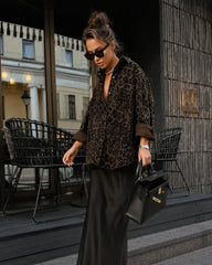 Leopard Print Button-Down Shacket