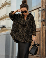 Leopard Print Button-Down Shacket