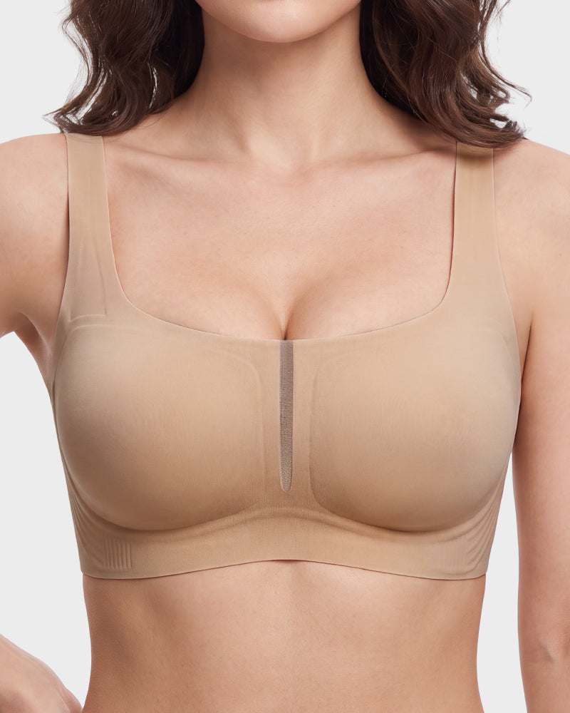 Square-Neck Ultra-Thin Seamless Minimizer Bra-beige-sku