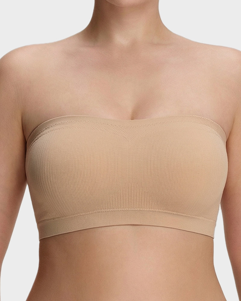 Stay‑Put Wireless Seamless Bandeau Bra