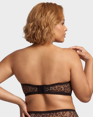 Strapless Mesh Underwire Balconette Bra