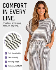 Striped Two-Piece Lounge Set