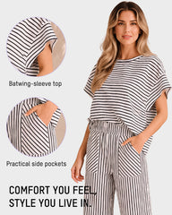 Striped Two-Piece Lounge Set