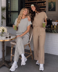 Striped Two-Piece Lounge Set