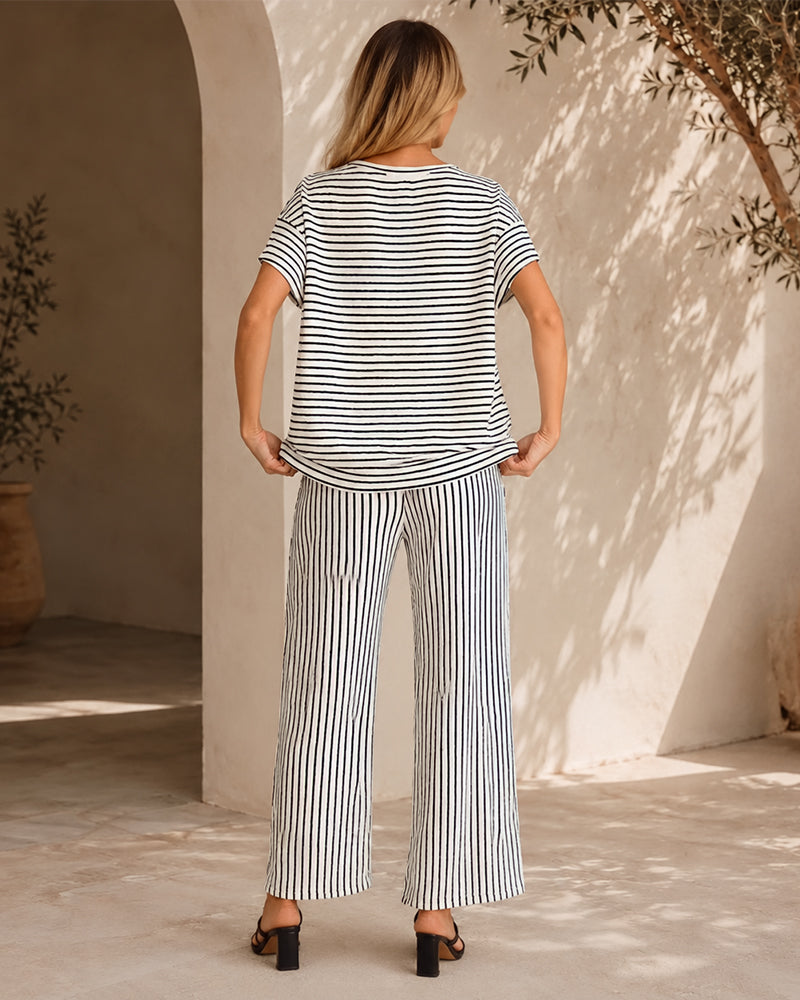Striped Two-Piece Lounge Set