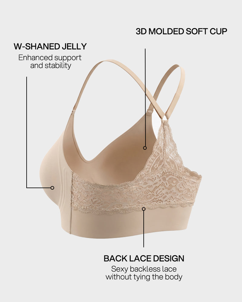 Triangle Lace Back Wireless Bralette