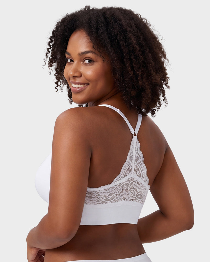 Triangle Lace Back Wireless Bralette