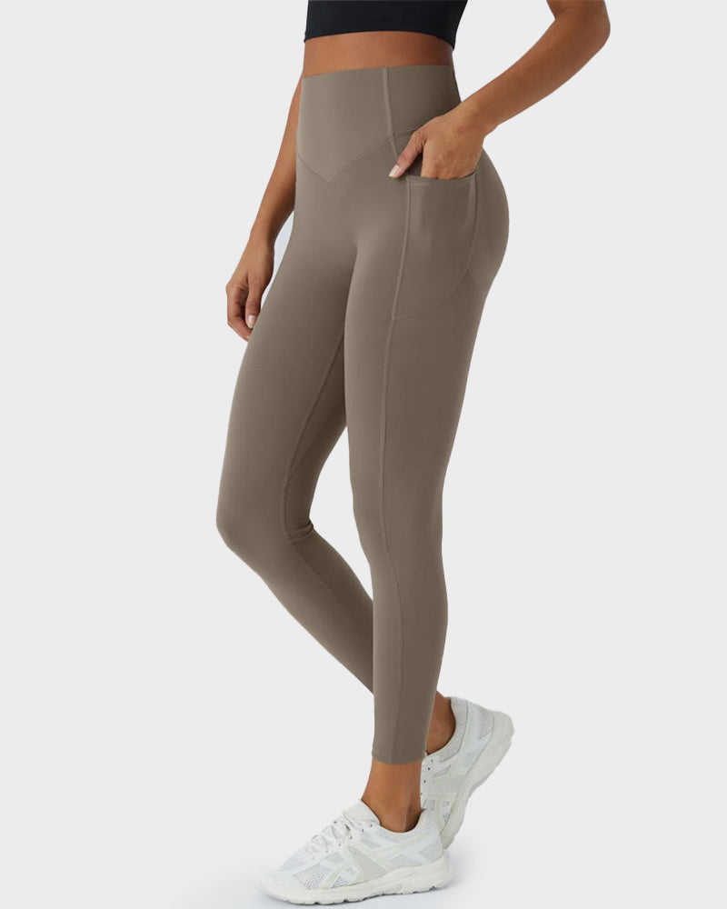 Tummy Control Butt Lifting Training Leggings Pockets