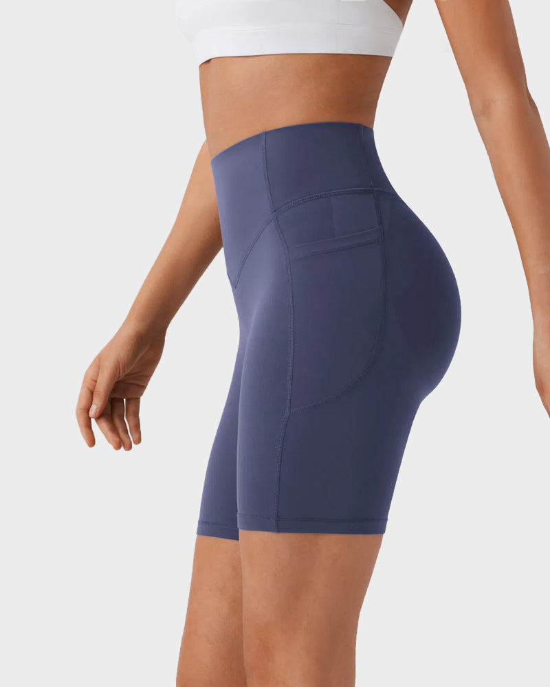 Tummy Control Butt-Lifting Training Shorts with Pockets – 7"