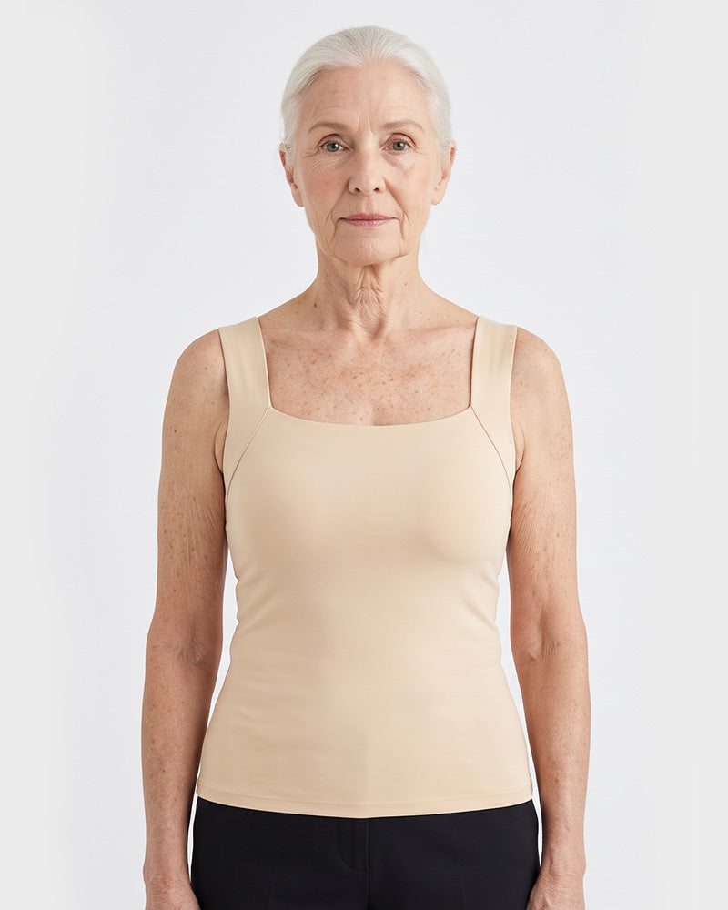U-Neck Built-In Bra Shaping Tank Top