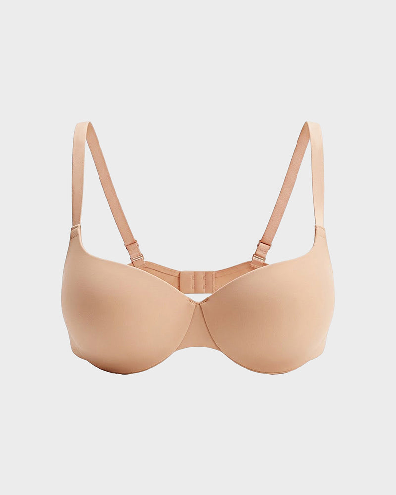 Underwire Push-Up Balconette Bra With Removable Straps