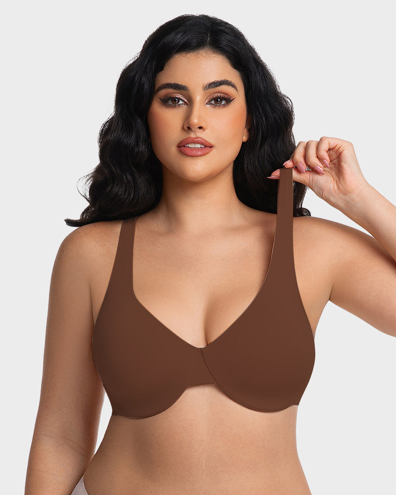 Underwire Adjustable Deep V-neck Bra