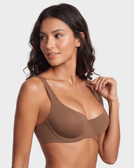 Underwire Support Seamless Unlined Balconette Bra