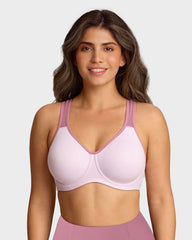 Unlined External Underwire Full Coverage Sports Bra