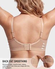 Unlined Lace Underwire Minimizer Bra
