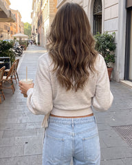 V-Neck Wrap Tie-Waist Knit Top
