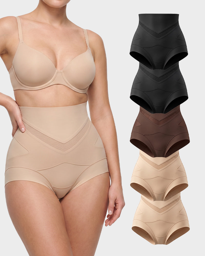 V-Shape Tummy Control Shaping Briefs Multipack