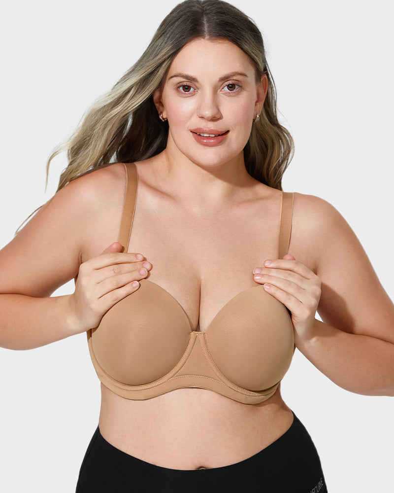 Versatile Molded Cup Underwire Bra Removable Straps