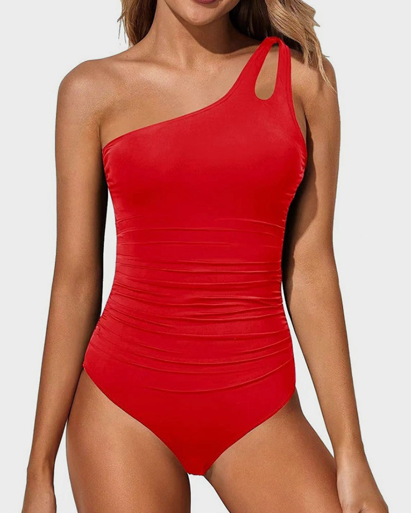 SheCurve® One Shoulder One Piece Swimsuit