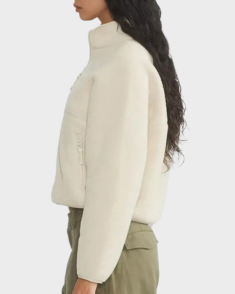 Warm Sherpa Fleece Half-Zip Sweatshirt Pullover