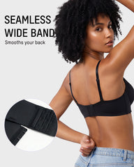 Wireless Front Lace-Up Push-Up Bra
