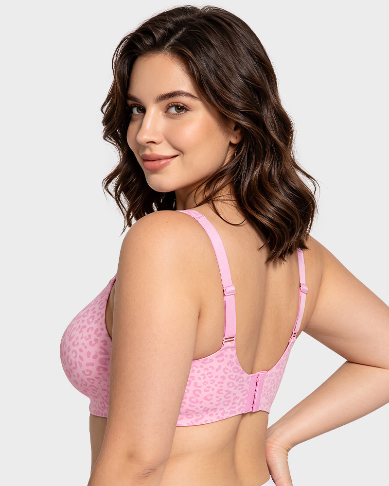 Wireless Leopard V-Neck Contour Bra Multipack