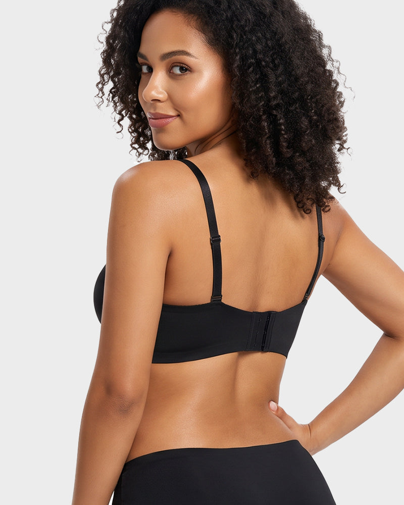 Wireless Front Lace-Up Push-Up Bra