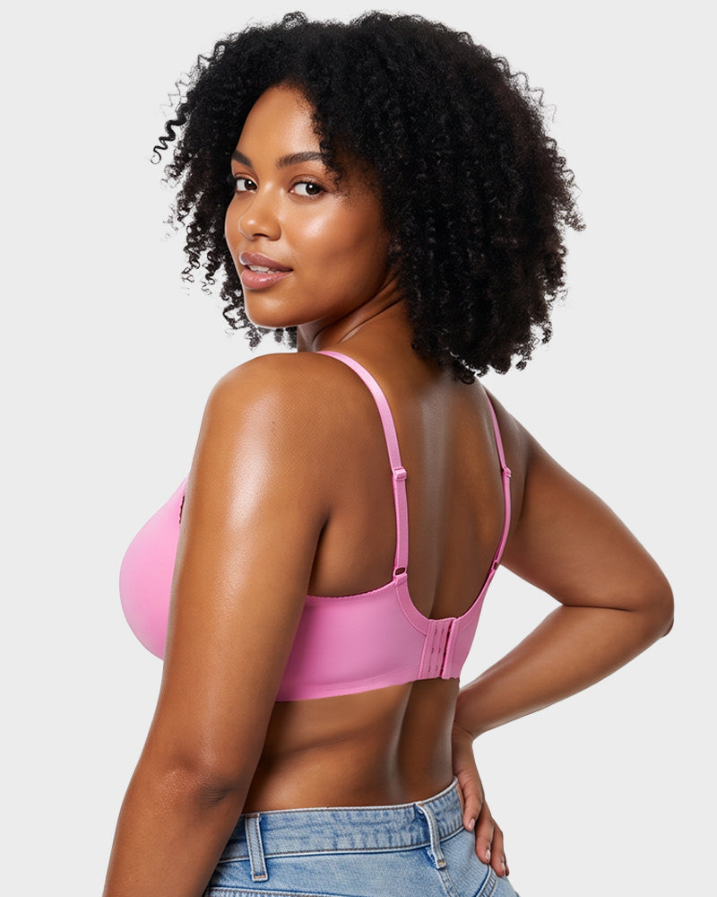 Wireless Front Lace-Up Push-Up Bra