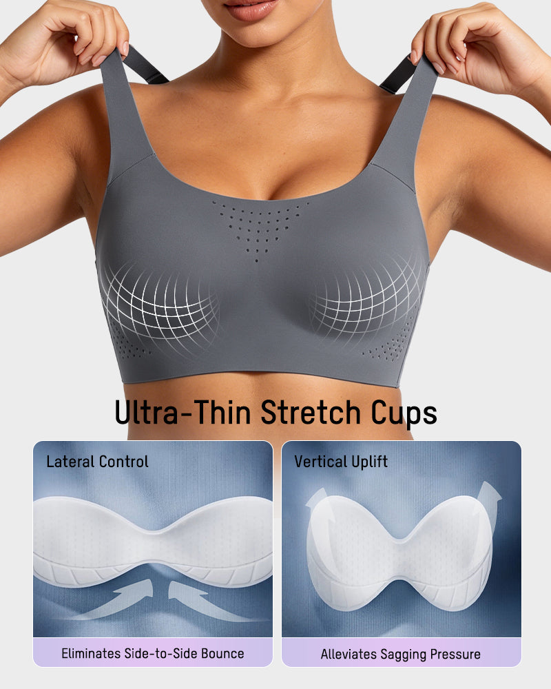 Wireless One-Piece Ventilated Sports Bra