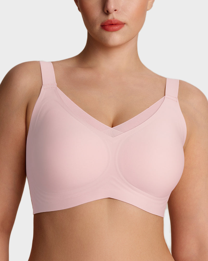 Womens Wireless Bras V Mesh Comfortable Bralette Supportive