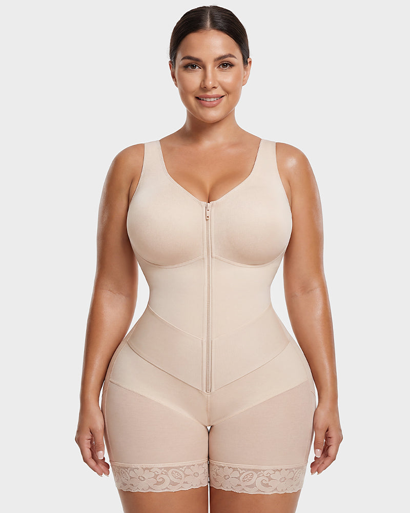 Zip Front Tummy Control Full Body Shaper