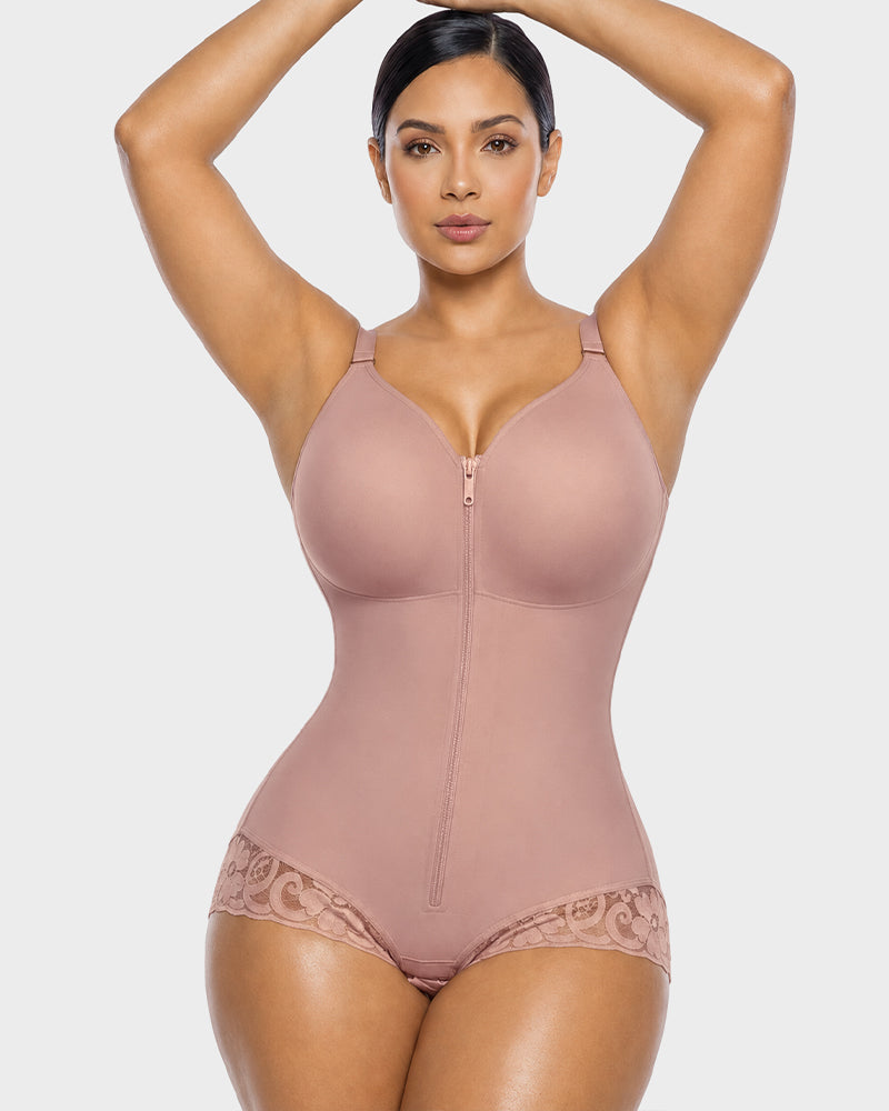 Zip Up Sculpting Bodysuit