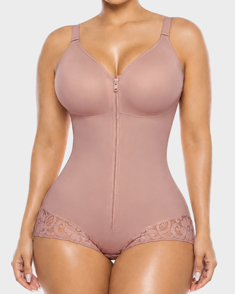 Zip Up Sculpting Bodysuit