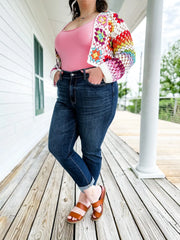 SheCurve® Tummy Control Cuffed Slim Fit Jeans