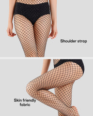 Glittering Metallic Fishnet Tights