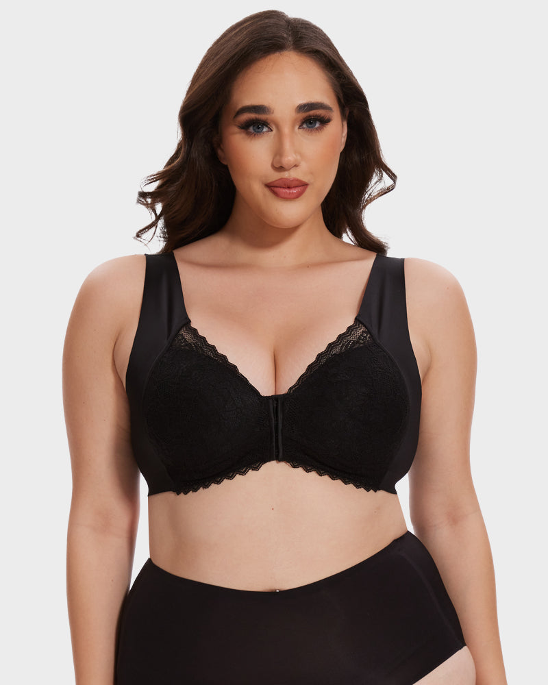 SheCurve® 5D Front Closure Wireless Bra - Black (Buy 1 Get 1 Free)