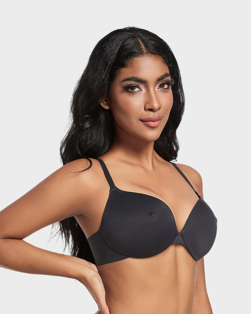 SheCurve®Nipple Push-Up Bra - Black