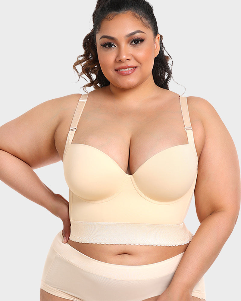 SheCurve®Built-In Shapewear Longline Push-Up Bra