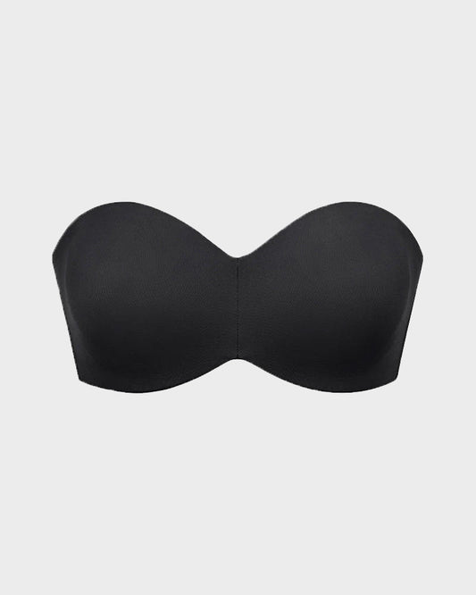 SheCurve® Full Support Non-Slip Convertible Bandeau Bra-Black