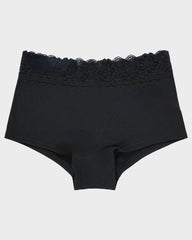 Solid Contrast Lace Briefs, Comfy Breathable Stretchy Intimates Panties, Women's Lingerie & Underwear