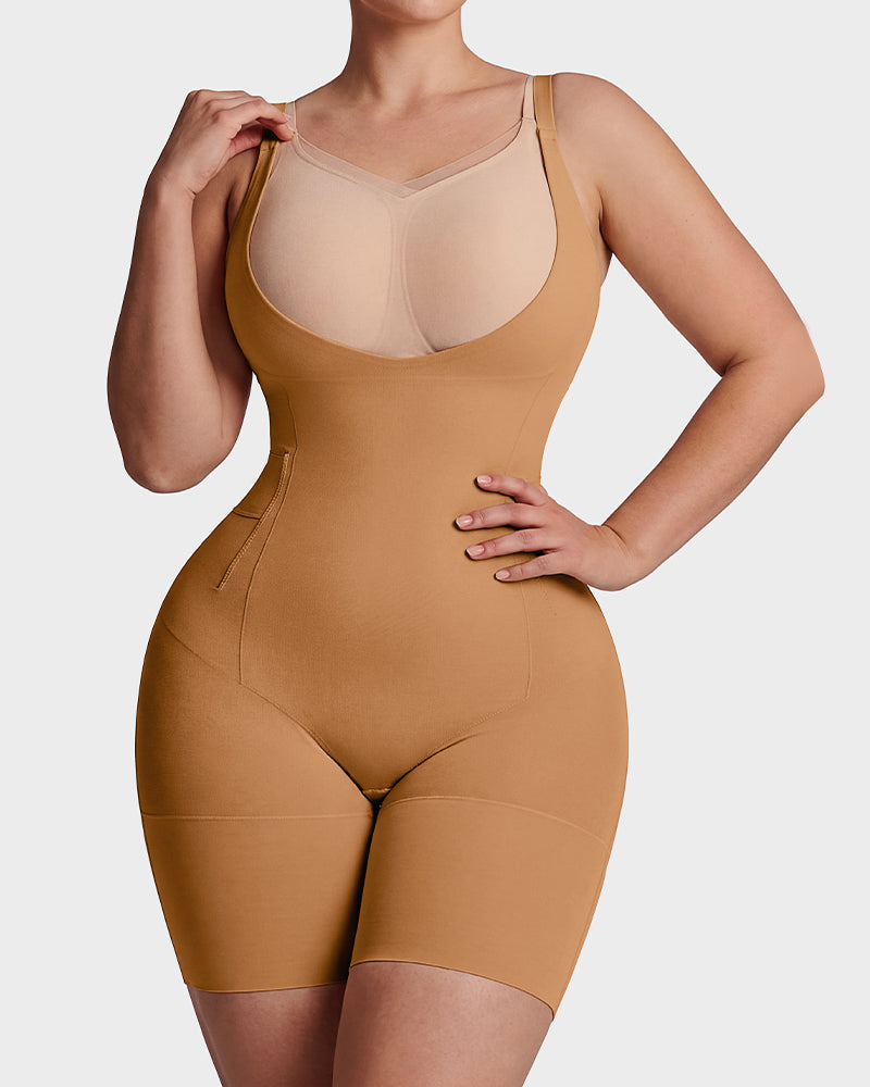 Easyslide™ U-Neck No-Cup Mid-Thigh Shapewear