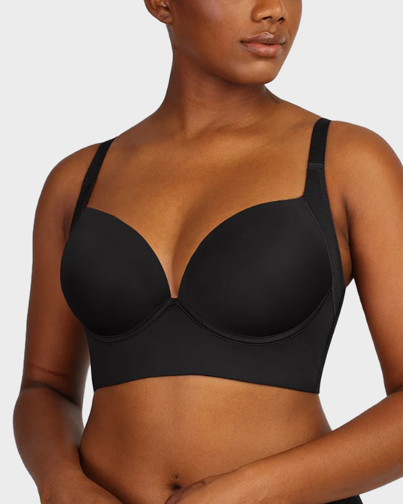 Longline Underwire Smoothing Push Up Bra