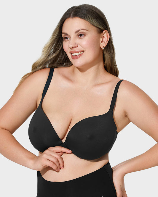 Nipple Push-Up Bra - Black