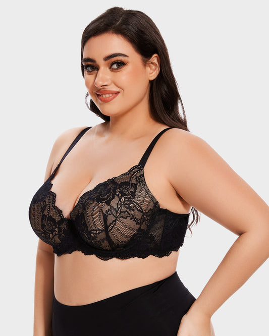 Lace Full Coverage Push Up Bra